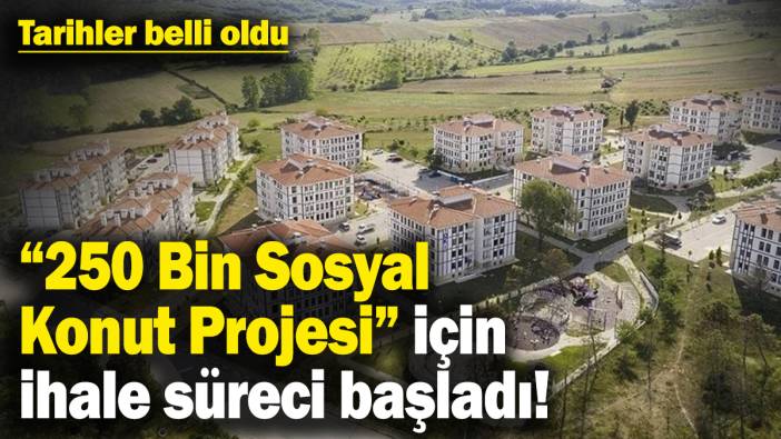 “250 Bin Sosyal Konut Projesi” için ihale süreci başladı! Tarihler belli oldu