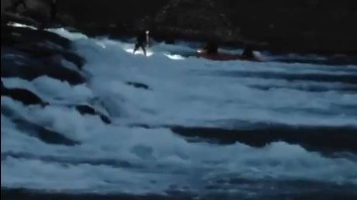 Barajda mahsur kalan vatandaşı itfaiye kurtardı