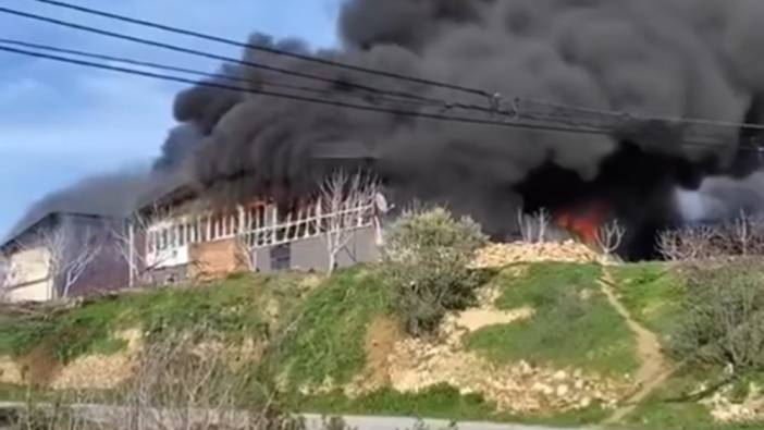 Aydın'da yangın! Çadır üretim imalathanesi alevlere teslim oldu