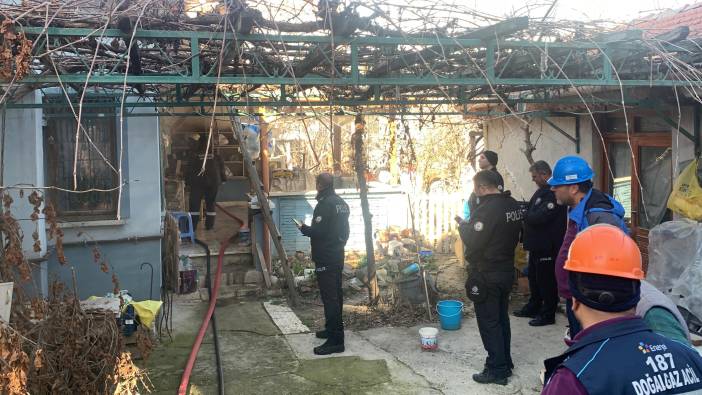 Şehit ailesine ait evde çıkan yangın çok geçmeden söndürüldü