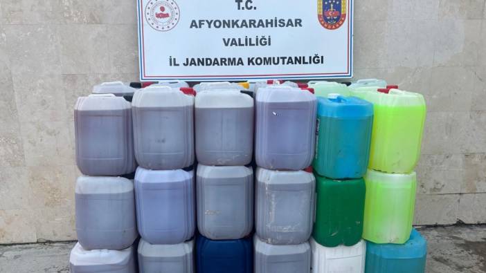 Afyon’da binlerce litre taklit temizlik ürünü yakalandı