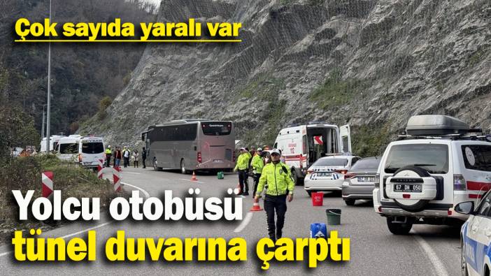 Yolcu otobüsü tünel duvarına çarptı: Çok sayıda yaralı var