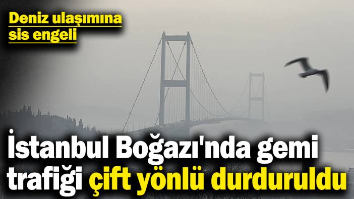 İstanbul Boğazı'nda gemi trafiği çift yönlü durduruldu! Deniz ulaşımına sis engeli