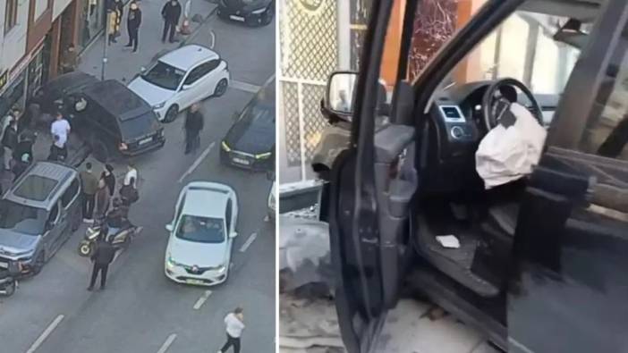 Direksiyon hakimiyetini kaybeden sürücü börekçi dükkanına daldı