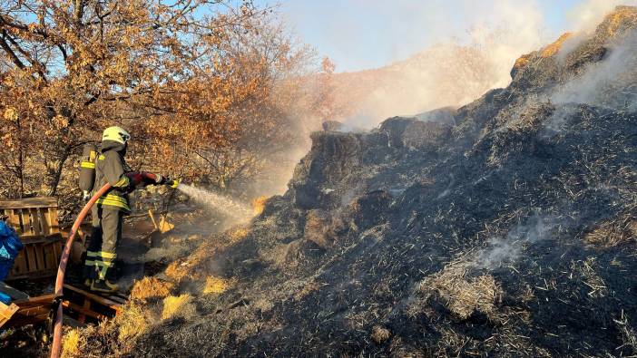 Konya’da 600 adet saman balyası yandı