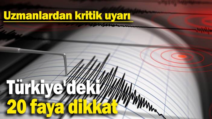 Uzmanlardan kritik uyarı: Türkiye'deki 20 faya dikkat