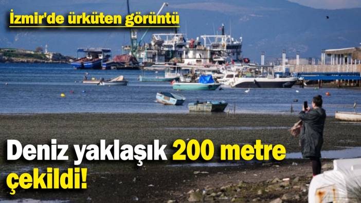 İzmir'de ürküten görüntü, deniz yaklaşık 200 metre çekildi!