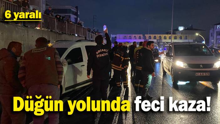 Düğün yolunda feci kaza: 6 yaralı