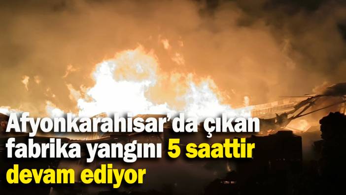 Afyonkarahisar’da çıkan fabrika yangını 5 saattir devam ediyor