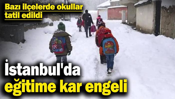 Son dakika... İstanbul'da eğitime kar engeli! Bazı ilçelerde okullar tatil edildi