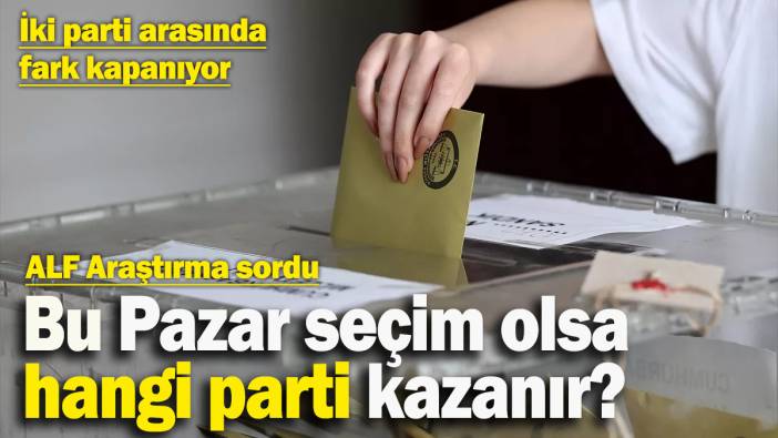 Bu Pazar seçim olsa hangi parti yüzde kaç oy alır? ALF Araştırma yayımladı: İki parti arasında fark kapanıyor