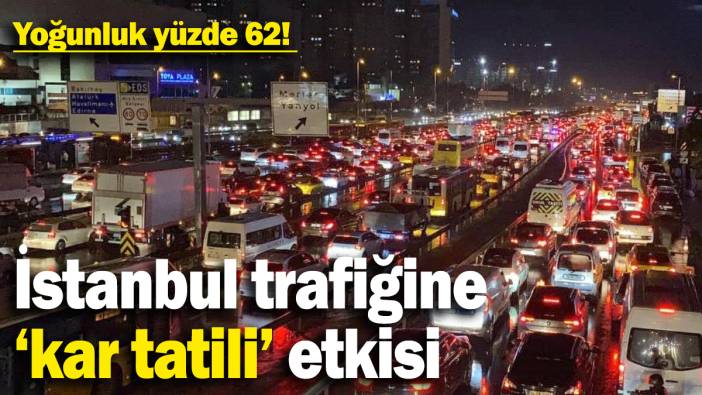 İstanbul'da kar tatili sebebiyle trafik yüzde 62'ye düştü