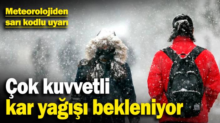 Meteorolojiden sarı kodlu uyarı! Çok kuvvetli kar yağışı bekleniyor (14 Şubat 2025)