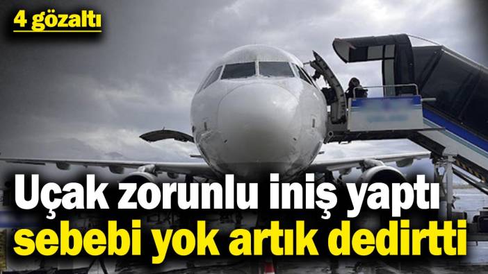 Uçak zorunlu iniş yaptı, sebebi yok artık dedirtti! 4 kişi gözaltına alındı