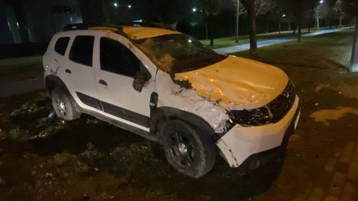 Hafif ticari araç ile çarpışan otomobil takla attı: 1 yaralı