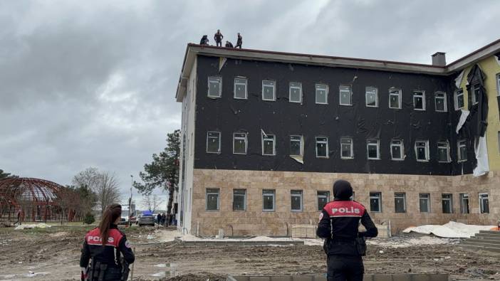 Edirne'de intihar girişimi! Parasını alamayan işçi çatıdan atlamak istedi