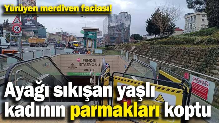 Yürüyen merdiven faciası! Ayağı sıkışan yaşlı kadının parmakları koptu