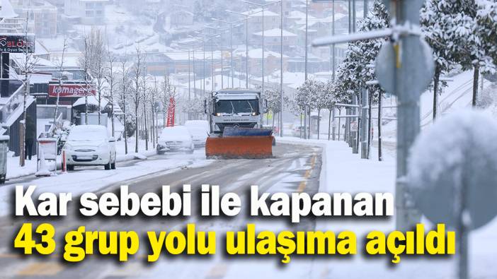 Kar sebebi ile kapanan 43 grup yolu ulaşıma açıldı