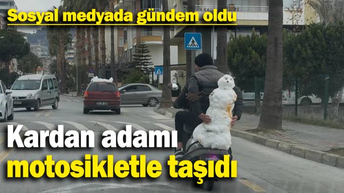 Kardan adamı motosikletle taşıdı