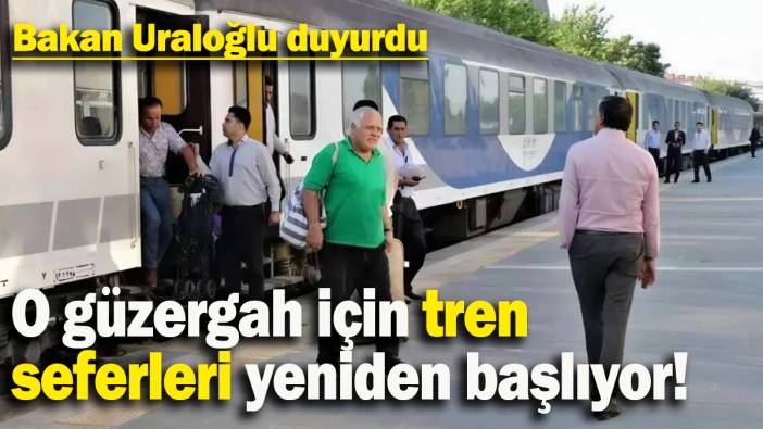 O güzergah için tren  seferleri yeniden başlıyor!