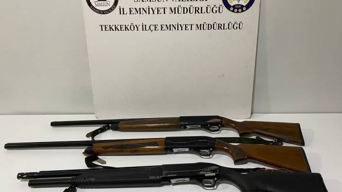 Samsun'da tersane alanında 3 kişi ruhsatsız tüfekle yakalandı