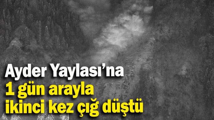 Ayder Yaylası’na 1 gün arayla 2. kez çığ düştü