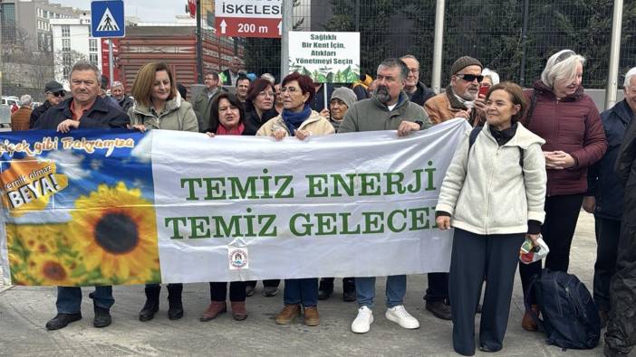 Tekirdağ’da sivil toplum örgütlerinden ‘çimento tozu’ protestosu