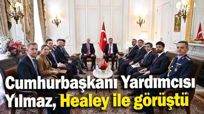 Cumhurbaşkanı Yardımcısı Yılmaz, İngiltere Savunma Bakanı Healey ile görüştü