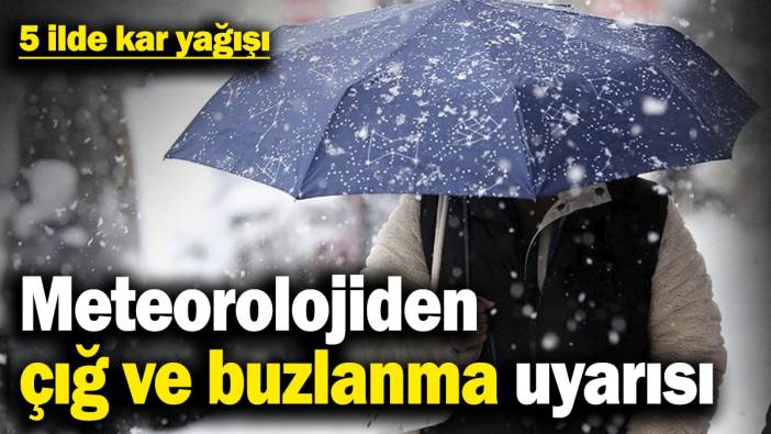 5 ilde kar yağışı! Meteorolojiden çığ ve buzlanma uyarısı