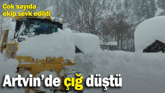 Artvin’de çığ düştü! Olay yerine çok sayıda ekip sevk edildi