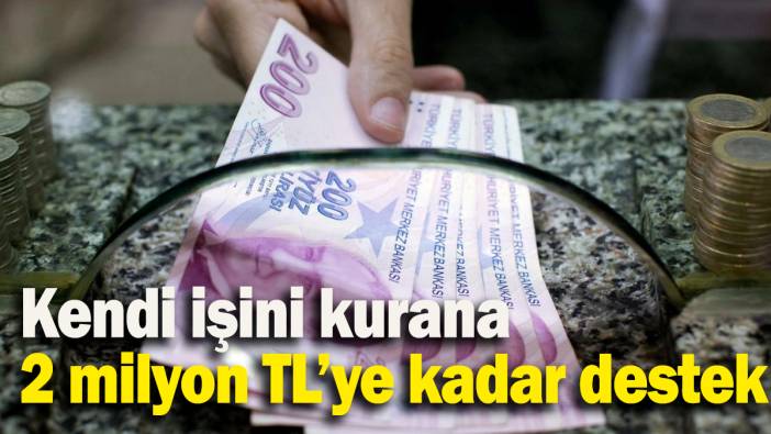 Kendi işini kurana 2 milyon TL’ye kadar destek