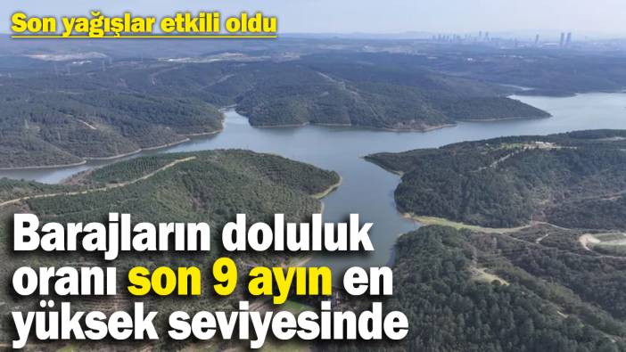 Son yağışlar etkili oldu! Barajların doluluk oranı son 9 ayın en yüksek seviyesine çıktı