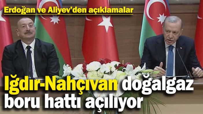 Iğdır-Nahçıvan doğalgaz boru hattı açılıyor! Erdoğan ve Aliyev'den kritik açıklamalar