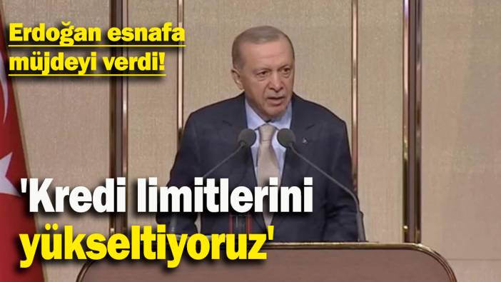 Erdoğan esnafa müjdeyi verdi: 'Kredi limitlerini  yükseltiyoruz'