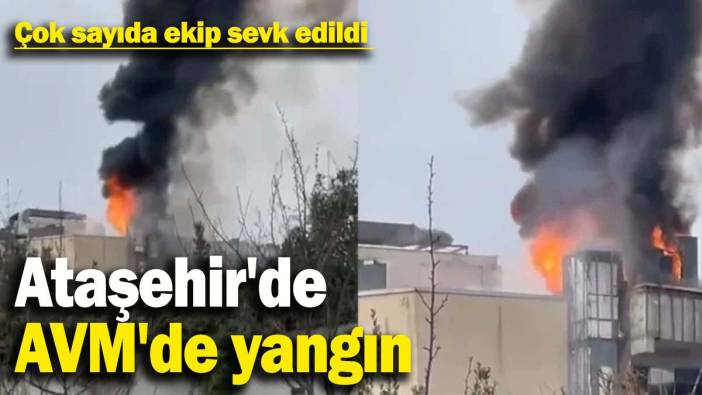 Ataşehir'de AVM'de korkutan yangın!