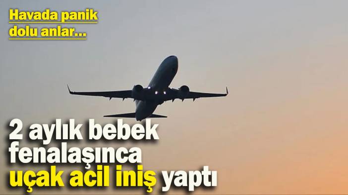 2 aylık bebek fenalaştı, uçak Diyarbakır’a acil iniş yaptı! Havada panik dolu anlar…