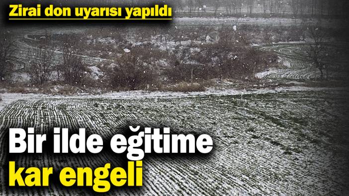 Bir ilde kar nedeniyle eğitime ara verildi! Zirai don uyarısı yapıldı