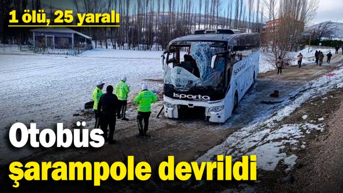 Afyonkarahisar'da otobüs şarampole devrildi! 1 ölü, 25 yaralı