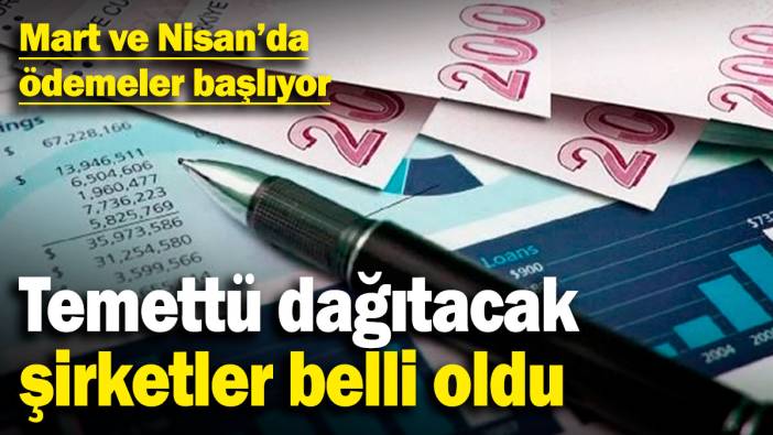 Temettü dağıtacak şirketler belli oldu! Mart ve Nisan'da ödemeler başlıyor