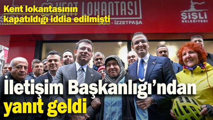 İletişim Başkanlığından kent lokantalarının kapatıldığı haberlerine yalanlama