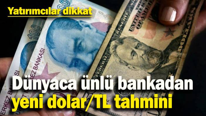 Dünyaca ünlü bankadan  yeni dolar/TL tahmini: Yatırımcılar dikkat