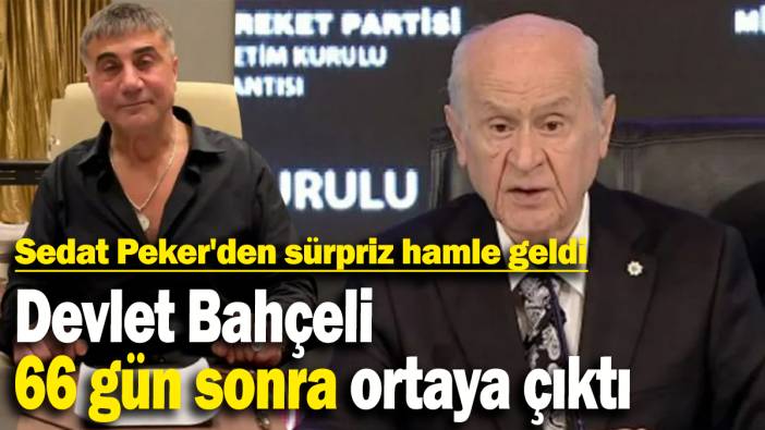 Devlet Bahçeli 66 gün sonra ortaya çıktı: Sedat Peker'den sürpriz hamle geldi