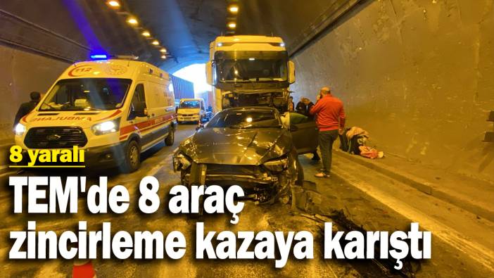 TEM'de 8 araç zincirleme kazaya karıştı: 8 yaralı