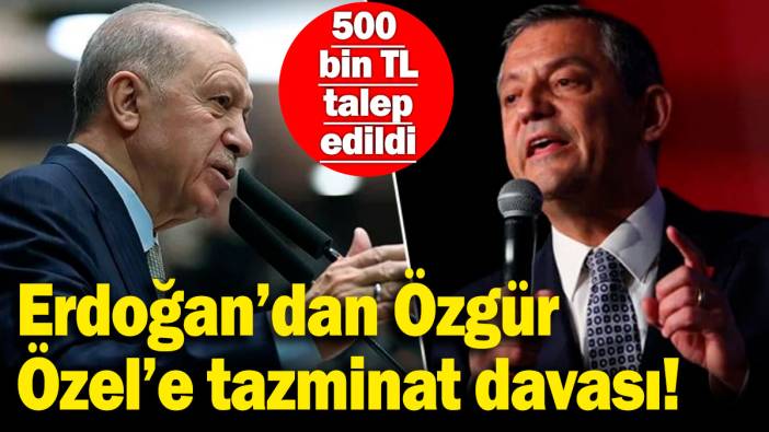 Erdoğan'dan Özel'e tazminat davası! 500 bin TL talep edildi