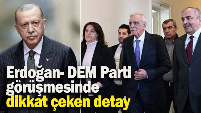Erdoğan-DEM Parti görüşmesinde dikkat çeken detay