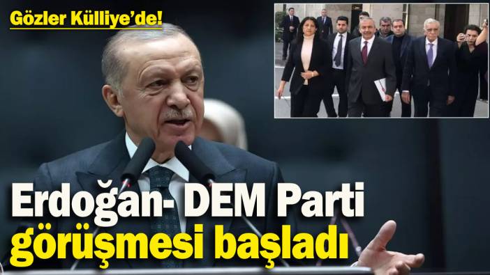 SON DAKİKA... Erdoğan- DEM Parti görüşmesi başladı! İlk kareler geldi