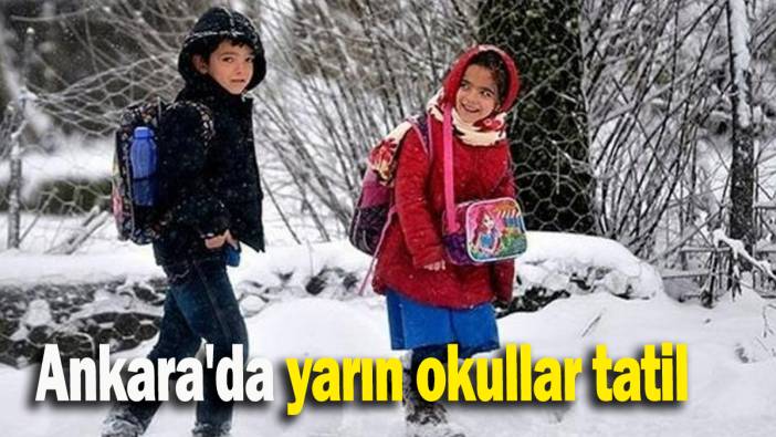 Ankara'da yarın okullar tatil