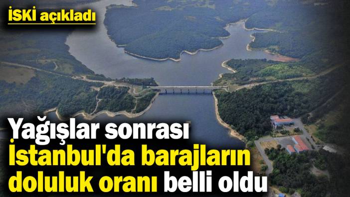 İSKİ açıkladı! Yağışlar sonrası İstanbul'daki barajların doluluk oranı belli oldu