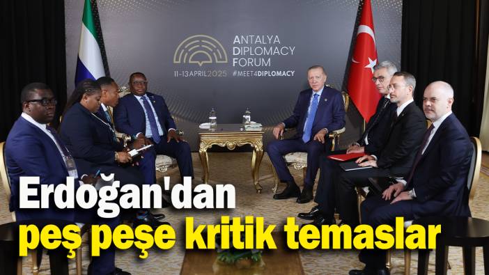 Erdoğan'dan  peş peşe kritik temaslar