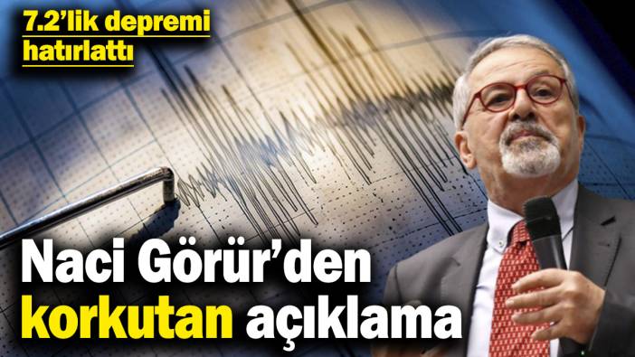 Naci Görür’den korkutan açıklama! 7.2’lik depremi hatırlattı